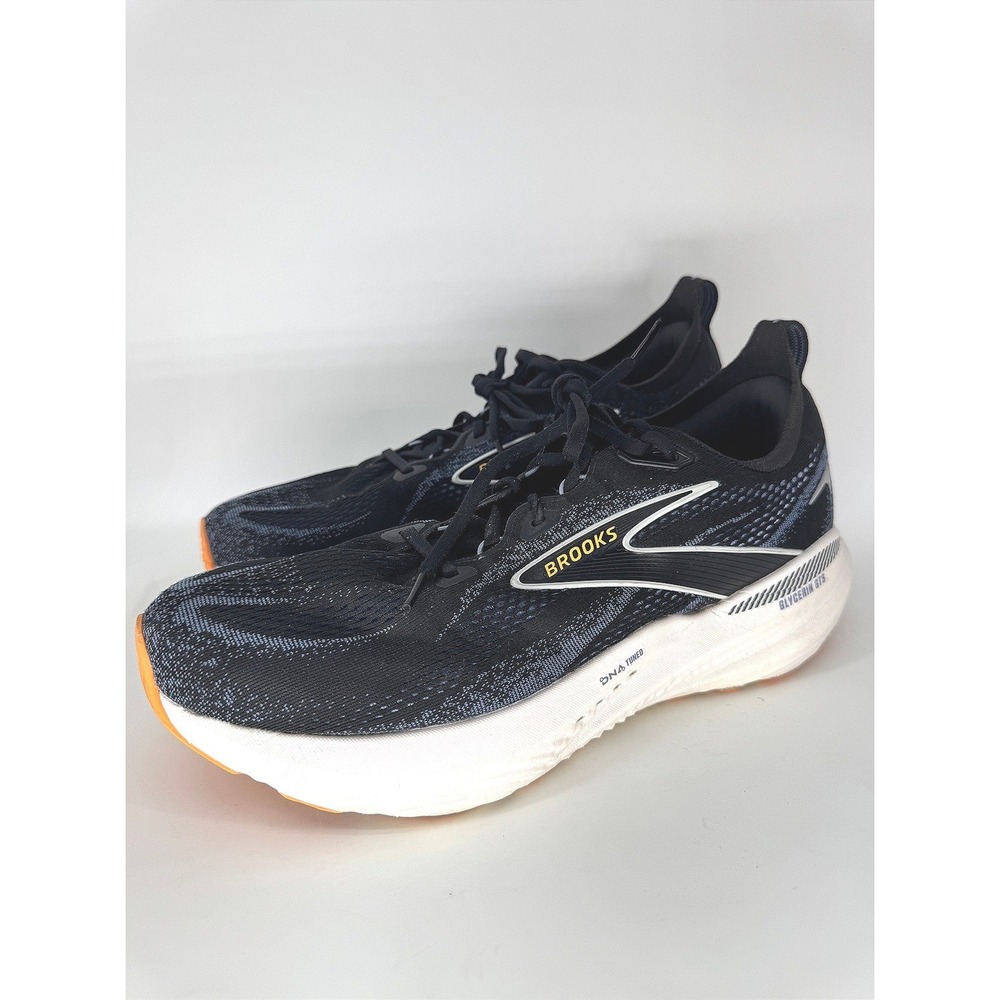 Brooks Glycerin GTS 22 Running Shoes Men 10.5 Wide Black Orange 2E Sneakers
